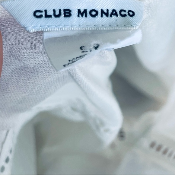 CLUB MONACO 100% Silk Blouse Long Sleeved Top White Small - Picture 3 of 7